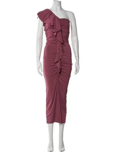 Pre-owned Rachel Pally One-shoulder Midi Length Dress In Pink