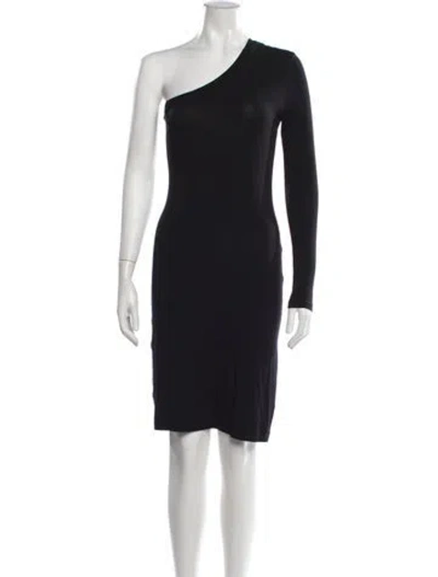 Pre-owned Rachel Pally One-shoulder Mini Dress In Black