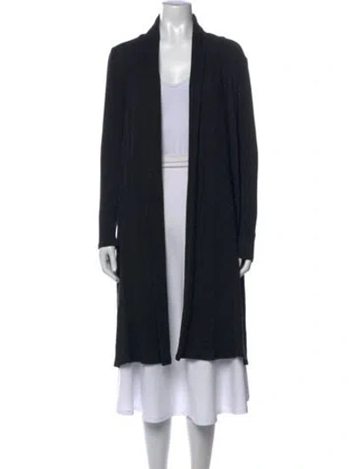 Pre-owned Rachel Pally Open Front Sweater In Black