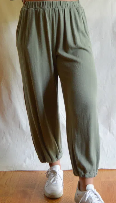 Rachel Pally Oversized Tova Pant In Olive In Grey