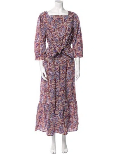 Pre-owned Rachel Pally Paisley Print Long Dress In Multi