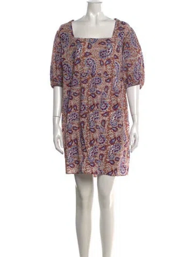Pre-owned Rachel Pally Paisley Print Mini Dress In Multicolor