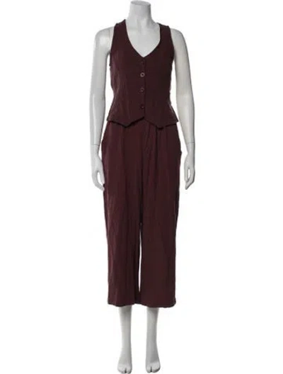 Pre-owned Rachel Pally Pant Set In Brown
