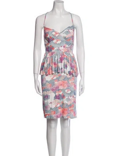 Pre-owned Rachel Pally Printed Knee-length Dress In Multi