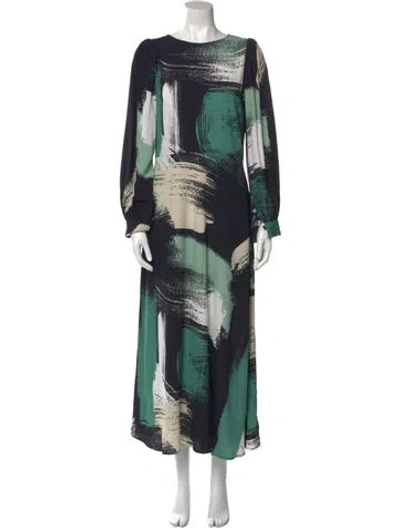 Pre-owned Rachel Pally Printed Long Dress In Blue