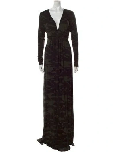 Pre-owned Rachel Pally Printed Long Dress In Green