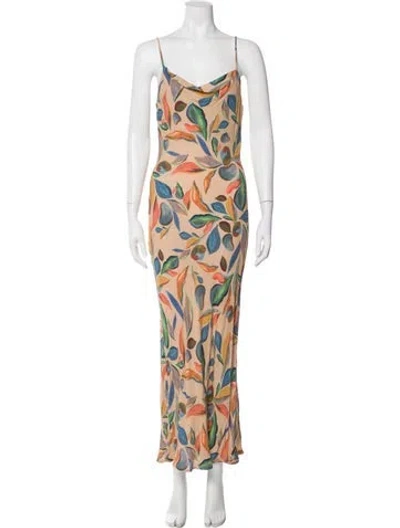 Pre-owned Rachel Pally Printed Long Dress In Neutral