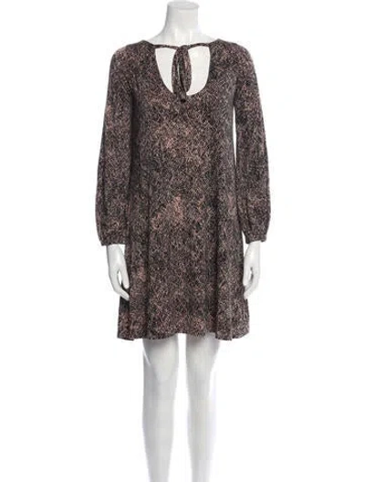 Pre-owned Rachel Pally Printed Mini Dress In Black