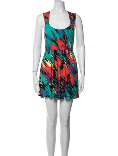 Pre-owned Rachel Pally Printed Mini Dress In Blue