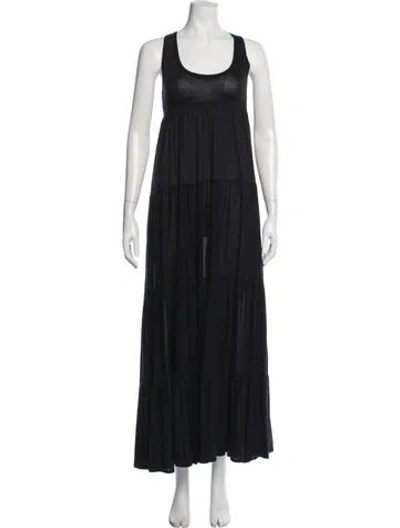 Pre-owned Rachel Pally Scoop Neck Long Dress In Black