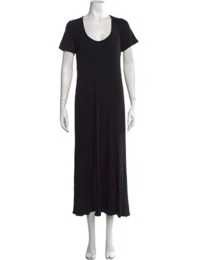 Pre-owned Rachel Pally Scoop Neck Long Dress In Black