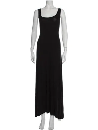 Pre-owned Rachel Pally Scoop Neck Long Dress In Black