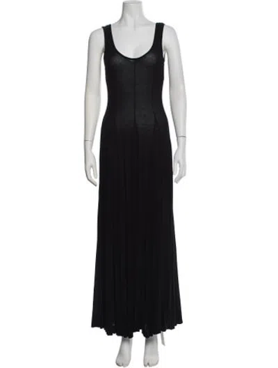 Pre-owned Rachel Pally Scoop Neck Long Dress In Black