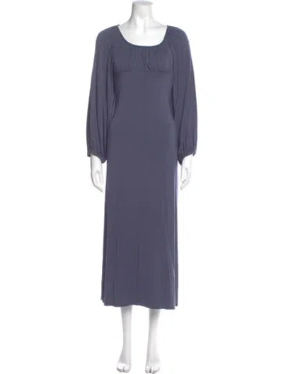Pre-owned Rachel Pally Scoop Neck Long Dress In Blue
