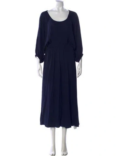 Pre-owned Rachel Pally Scoop Neck Long Dress In Blue