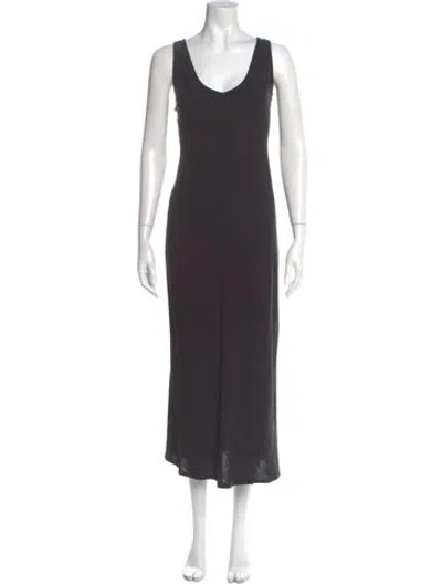 Pre-owned Rachel Pally Scoop Neck Long Dress In Gray