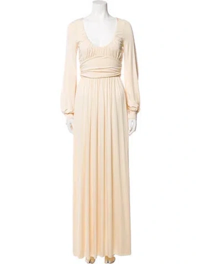 Pre-owned Rachel Pally Scoop Neck Long Dress In Neutral