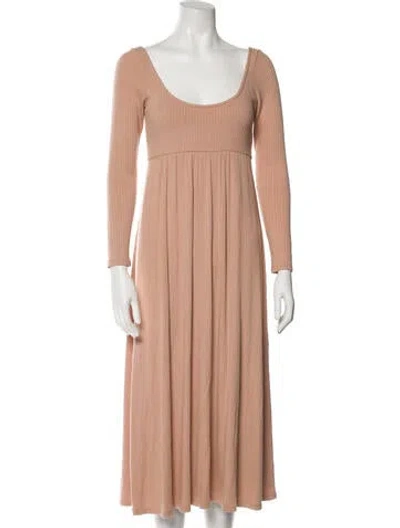 Pre-owned Rachel Pally Scoop Neck Long Dress In Neutral