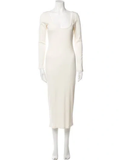Pre-owned Rachel Pally Scoop Neck Long Dress In Neutral