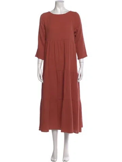 Pre-owned Rachel Pally Scoop Neck Long Dress In Orange