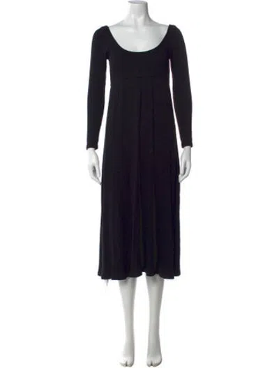 Pre-owned Rachel Pally Scoop Neck Midi Length Dress In Black