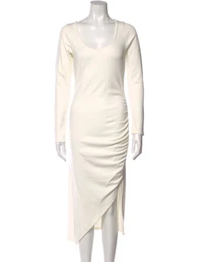 Pre-owned Rachel Pally Scoop Neck Midi Length Dress In Neutral