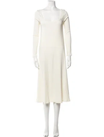 Pre-owned Rachel Pally Scoop Neck Midi Length Dress In White