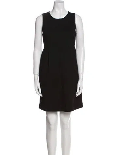 Pre-owned Rachel Pally Scoop Neck Mini Dress In Black