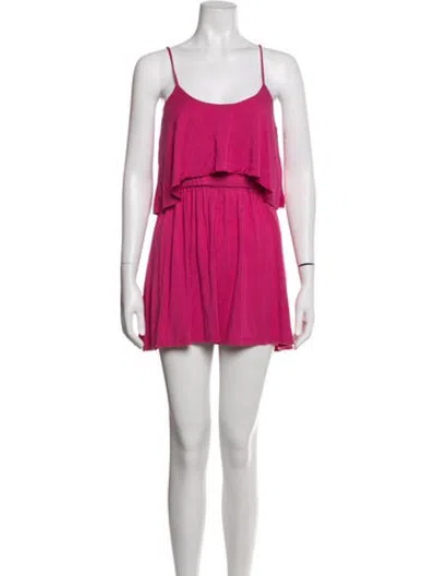 Pre-owned Rachel Pally Scoop Neck Romper In Pink