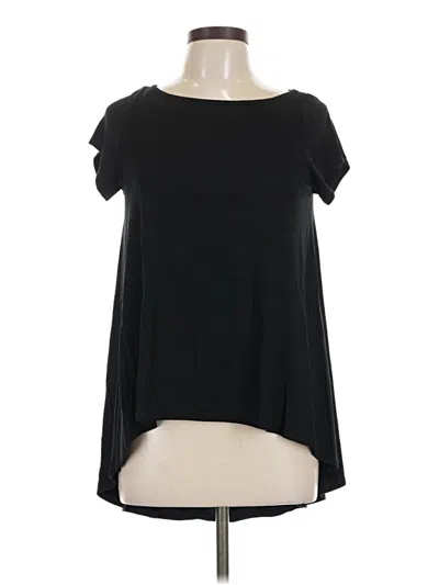 Pre-owned Rachel Pally Short Sleeve Top Black Cold Shoulder Neckline Tops
