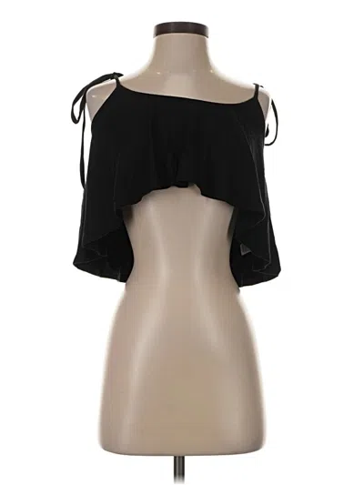Pre-owned Rachel Pally Short Sleeve Top Black Strapless Neckline Tops