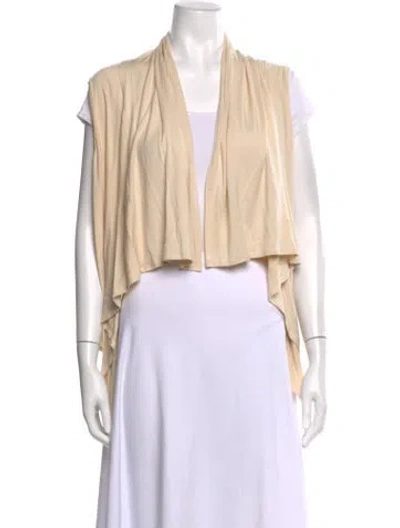 Pre-owned Rachel Pally Silk Open Front Sweater In Neutral