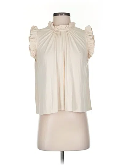 Pre-owned Rachel Pally Sleeveless Blouse In White