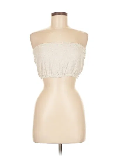 Pre-owned Rachel Pally Sleeveless Top Ivory Strapless Neckline Tops In White