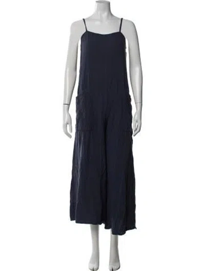 Pre-owned Rachel Pally Square Neckline Jumpsuit In Blue