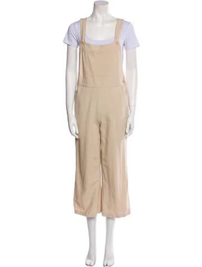 Pre-owned Rachel Pally Square Neckline Jumpsuit In Neutral