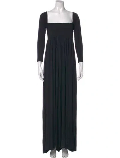 Pre-owned Rachel Pally Square Neckline Long Dress In Black