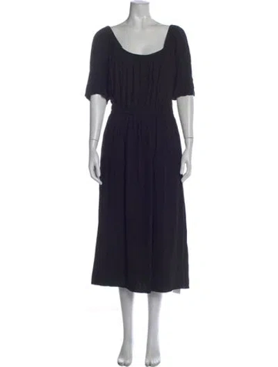 Pre-owned Rachel Pally Square Neckline Long Dress In Black