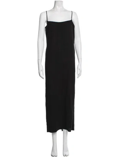 Pre-owned Rachel Pally Square Neckline Long Dress In Black