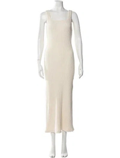 Pre-owned Rachel Pally Square Neckline Long Dress In Neutral