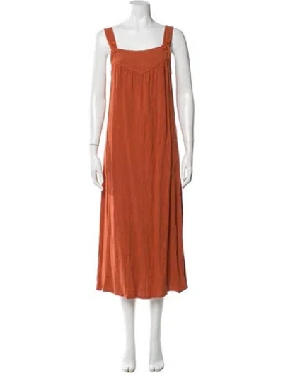 Pre-owned Rachel Pally Square Neckline Long Dress In Neutral