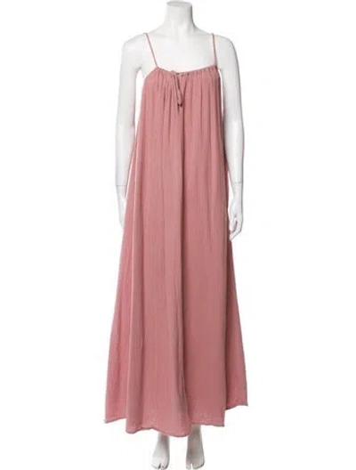 Pre-owned Rachel Pally Square Neckline Long Dress In Pink
