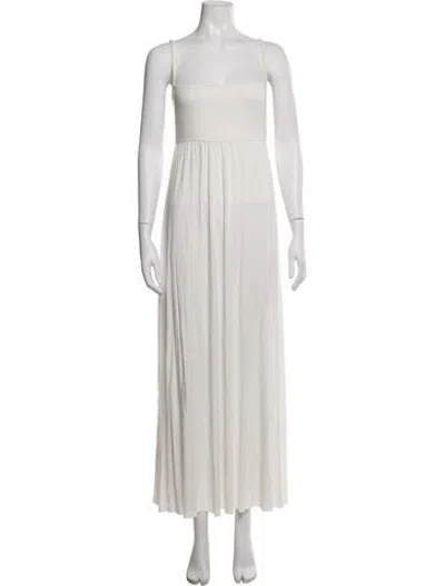 Pre-owned Rachel Pally Square Neckline Long Dress In White
