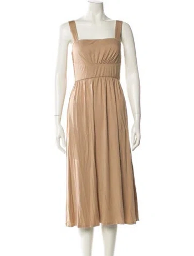 Pre-owned Rachel Pally Square Neckline Midi Length Dress In Blue