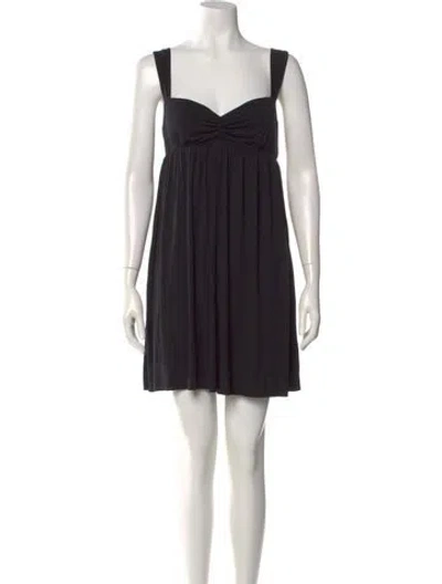 Pre-owned Rachel Pally Square Neckline Mini Dress W/ Tags In Black