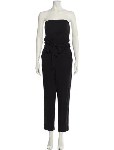 Pre-owned Rachel Pally Strapless Jumpsuit In Black