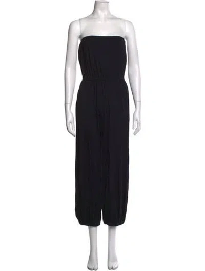 Pre-owned Rachel Pally Strapless Jumpsuit In Black