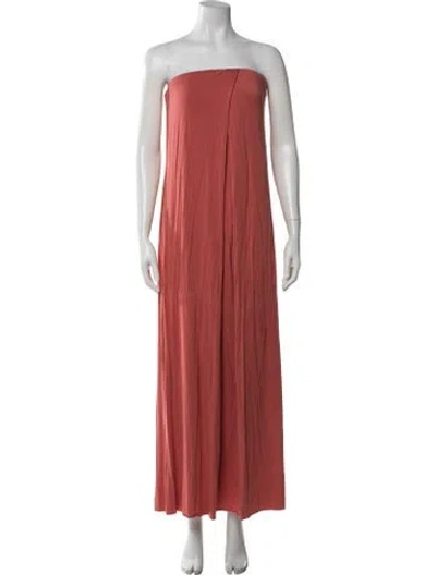 Pre-owned Rachel Pally Strapless Long Dress In Pink
