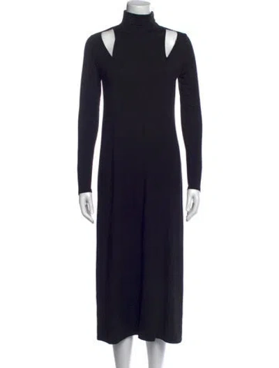 Pre-owned Rachel Pally Turtleneck Long Dress In Black