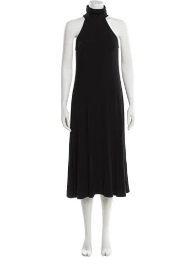 Pre-owned Rachel Pally Turtleneck Midi Length Dress In Black